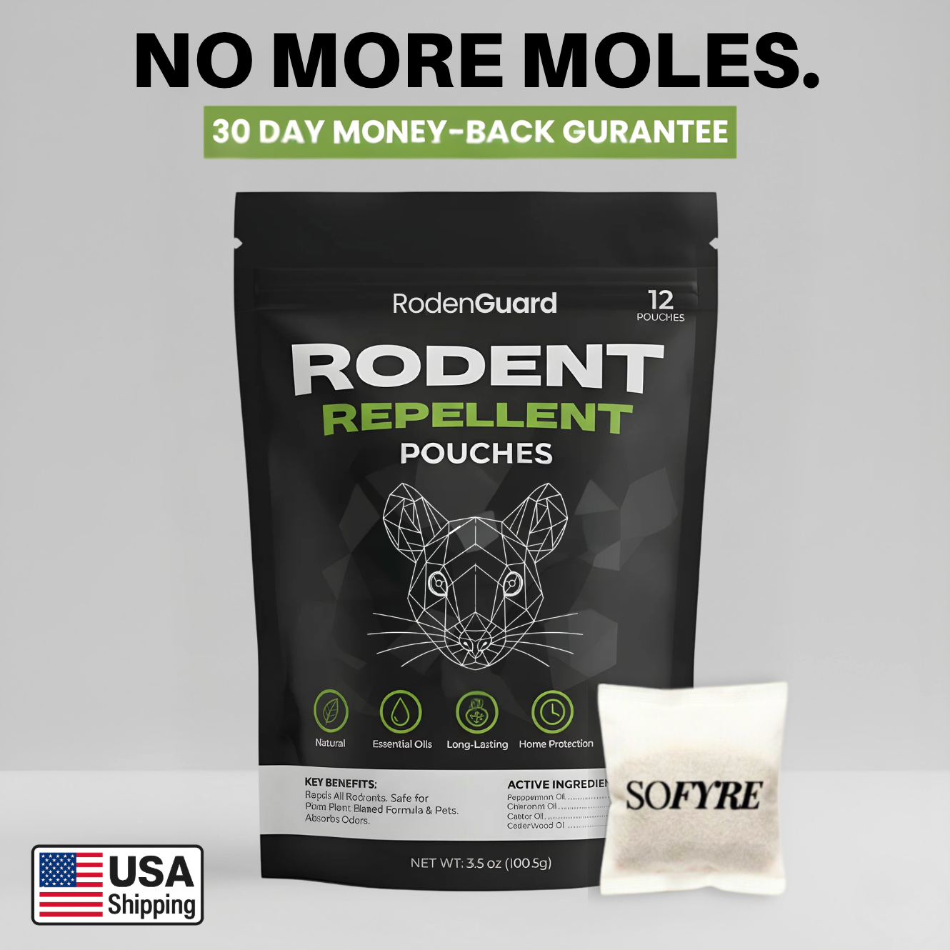 RodenGuard - Natural Rodent Repellent Pouches