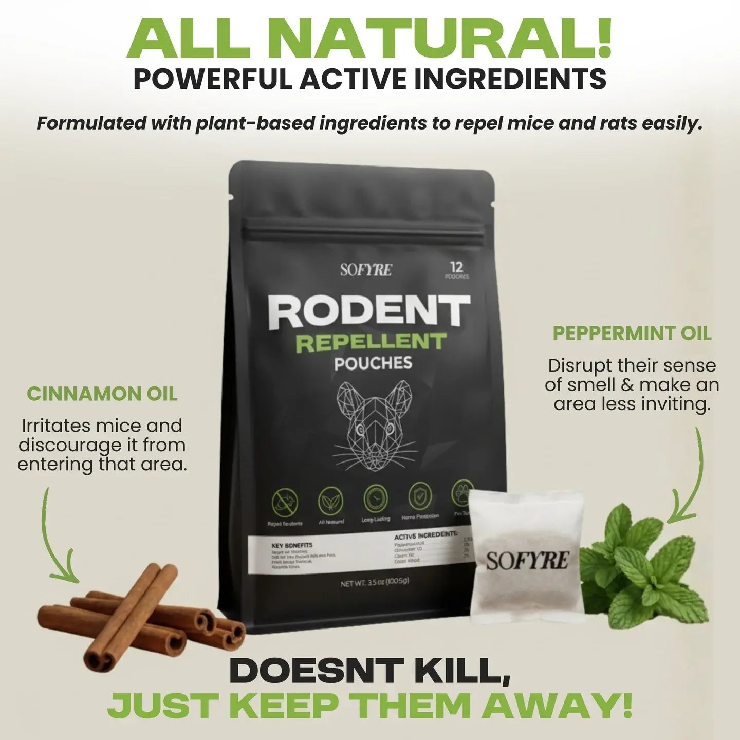 RodenGuard - Natural Rodent Repellent Pouches
